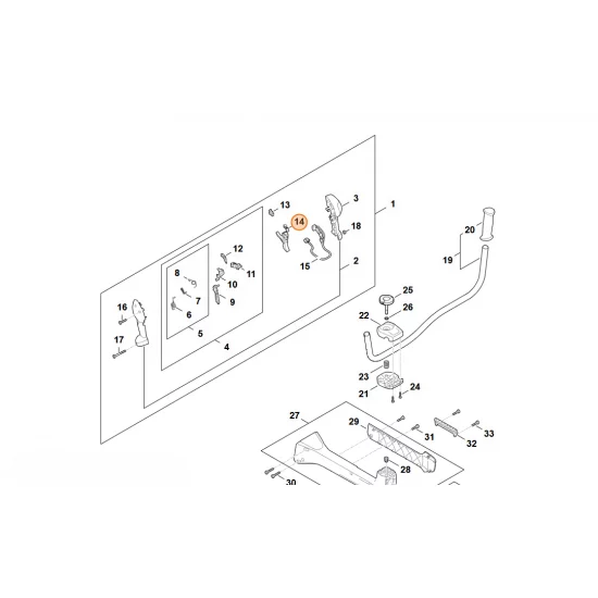 STIHL  Dźwignia przełącznika FA03 430 2100